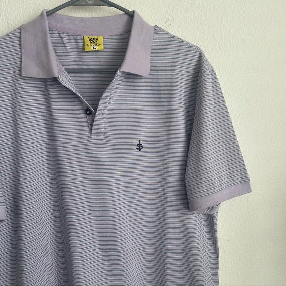 IGGY NYC Sneeze Striped Short Sleeve Cropped Fit Skateboarding Polo - Picture 1 of 5